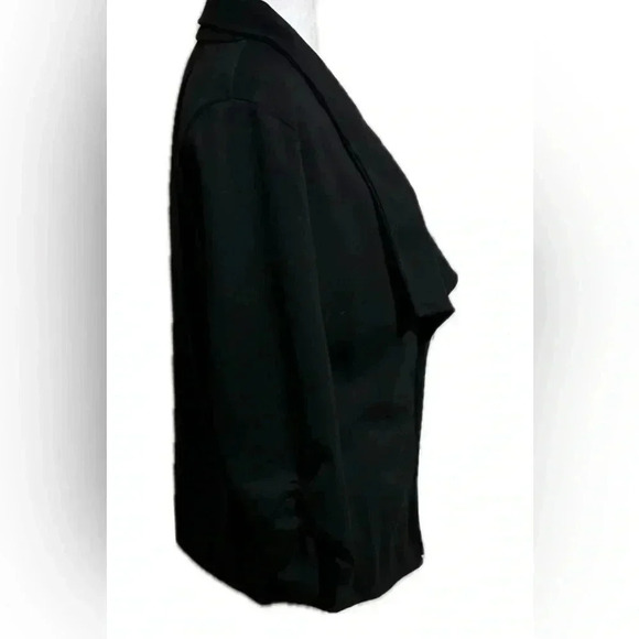 Harmony 3/4 sleeve black open front cardigan/blazer medium - Picture 4 of 9